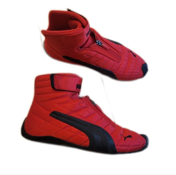 Puma vintage quilted speedcat hightop velcro moto racing boxing sneakers shoes 6 - Picture 1 of 13